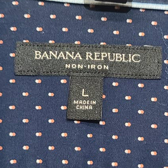 Banana Republic Non Iron Blue Button Long Sleeve Shirt Large - Picture 3 of 4
